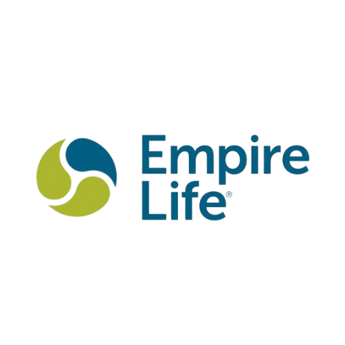 Empire Life logo featuring a circular design with blue and green shapes, accompanied by the text "Empire Life.